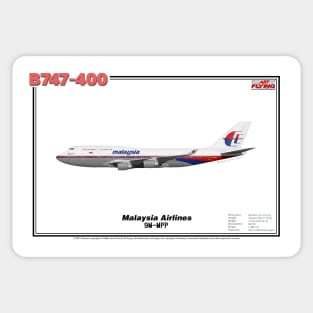 Boeing B747-400 - Malaysia Airlines (Art Print) Sticker